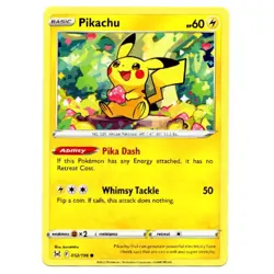Pokemon Pikachu 052/196 Common Sword & Shield Lost Origin NM - Image 1