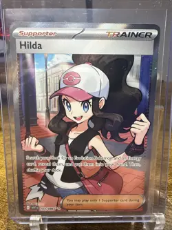 Pokemon TCG Hilda Full Art Ultra Rare White Flare Holo - Image 1