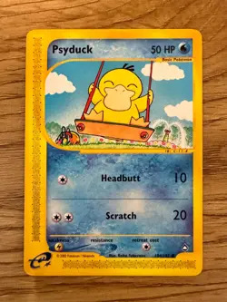 Pokemon TCG Psyduck 104/147 Aquapolis Regular NM-/LP+ - Image 1