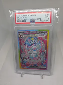 POKEMON 2025 SYLVEON EX PRISMATIC EVOLUTIONS SPECIAL ILLUSTRATION RARE PSA 9 - Image 2