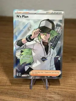 N’s Plan Full Art Trainer Pokemon Black Bolt #163/86 Near Mint - Image 1