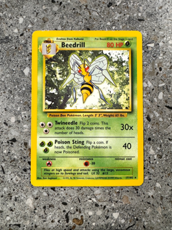 Pokemon TCG Cards Beedrill 17/102 Base Set Rare EXC - Image 1