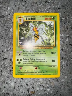Pokemon TCG Cards Beedrill 17/102 Base Set Rare EXC - Image 3