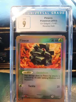 Pineco REVERSE HOLO cgc 9 MINT EX Dragon 71/97 2003 psa card Pokemon E-Reader cc - Image 1
