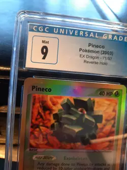 Pineco REVERSE HOLO cgc 9 MINT EX Dragon 71/97 2003 psa card Pokemon E-Reader cc - Image 3