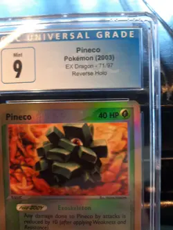 Pineco REVERSE HOLO cgc 9 MINT EX Dragon 71/97 2003 psa card Pokemon E-Reader cc - Image 4
