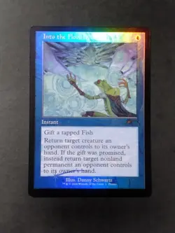 MTG Into the Flood Maw Old Frame Foil English Card, Good Condition - Image 1