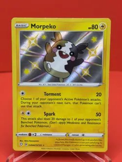 Pokemon Morpeko SV044/SV122 Shining Fates: Shiny Vault Shiny Holo Rare - NM - Image 1