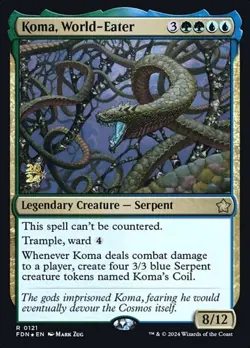 Koma, World-Eater - Foil Prerelease Promo FDN LP MTG - Image 1