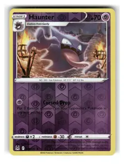 Haunter 065/196 Uncommon Lost Origin Pokemon Reverse Holo Near Mint - Image 1