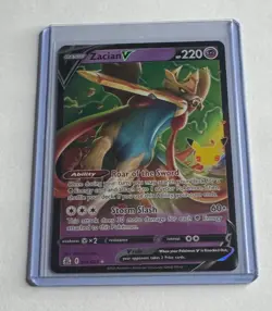 ZACIAN V 016/025 CELEBRATIONS V RARE POKEMON HOLO NM/M - Image 1