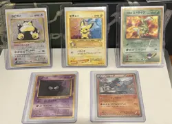 Japanese Pokemon Card Lot - 5 Cards: Snorlax, Pichu, Scyther, Gastly, Golurk - Image 1