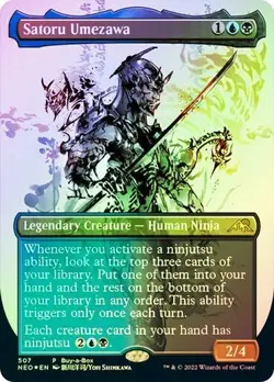 SATORU UMEZAWA BAB FOIL PROMO NM KAMIGAWA: NEON DYNASTY MTG & KARN'S BASTION - Image 1