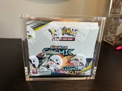 Pokemon TCG Sun & Moon Cosmic Eclipse Booster Box SEALED w/Acrylic - Image 1