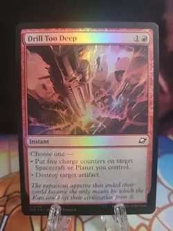 MTG, Edge of Eternities, NM Drill Too Deep Foil - Image 1
