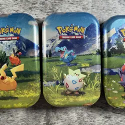 Ascended Heroes Mini Tin EMPTY with stickers Set of 5 (Connecting Arts) Pokemon - Image 5