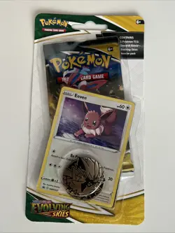 Pokemon Sword & Shield Evolving Skies Checklane Blister Pack Eevee - Image 1
