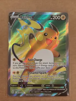 Pokemon TCG Raichu V (Full Art) 158/172 Swsh09: Brilliant Stars Ultra Rare Holo - Image 1