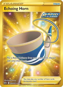 Echoing Horn 225/198 Swsh06 Chilling Reign Secret Rare Holo Pokemon TCG - Image 1