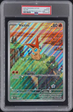 2025 POKEMON SVP EN-SV BLACK STAR PROMO #208 VICTINI PSA 10 - Image 1