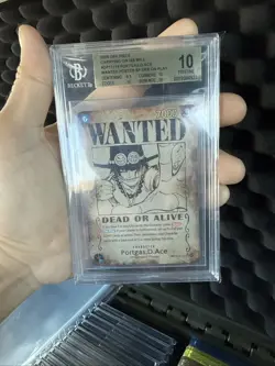 PORTGAS.D.ACE 2025 ONE PIECE OP13-119 WANTED POSTER SP ERROR BGS 10 PRISTINE - Image 1