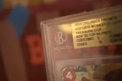 One Piece Monkey D Luffy SR OP12-015 TREASURE CUP TOP 64 BGS 9.5 - Image 2