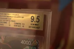 One Piece Monkey D Luffy SR OP12-015 TREASURE CUP TOP 64 BGS 9.5 - Image 3