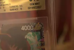 One Piece Monkey D Luffy SR OP12-015 TREASURE CUP TOP 64 BGS 9.5 - Image 5