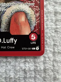 Monkey D Luffy Leader ST01-001 Non-Foil Straw Hat Crew One Piece TCG NM - Image 5