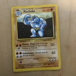 Pokemon Cards - Machop 52 Machoke 34 Machamp 8/102 1st Ed LP Base Set 1999 WOTC - Image 3