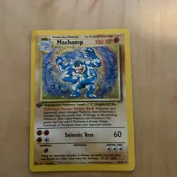 Pokemon Cards - Machop 52 Machoke 34 Machamp 8/102 1st Ed LP Base Set 1999 WOTC - Image 4