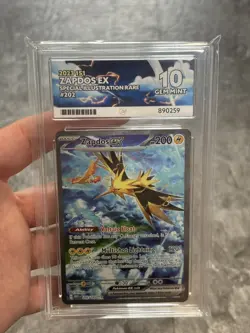 Pokemon TCG Zapdos EX Card 202/165 Scarlet Violet-151 Sir Ace 10 PERFECT SUBS - Image 1