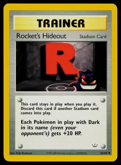 Pokemon Card - Rocket's Hideout Neo Revelation 63/64 Uncommon - Image 1