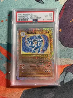 PSA 8 Pokemon Machamp Legendary Collection Reverse #15 2002 - Image 1