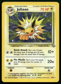 Jolteon 4/64 Jungle JU Holo Rare Pokemon LP - Image 1