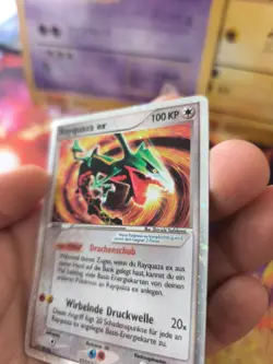 Pokemon Karte Card Rayquaza Ex Ex Deoxys Deutsch German 2004 Holo LP - Image 2