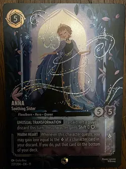Disney Lorcana Winterspell Anna Soothing Sister Enchanted 227/204 NM Pack Fresh! - Image 1