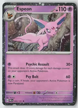 Espeon - (Cosmos Holo) 033/131 - Miscellaneous Cards & Products Holo - PTCG - LP - Image 1