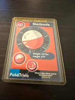 Electrode Poketrivia Card #101 Pokemon Mewtwo Strikes Back 1999 Burger King - Image 3