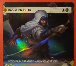 MTG: BASIM IBN ISHAQ/ FOIL FINISH, SHOWCASE ,ASSASSIN'S CREED, RARE, #0142 - Image 2