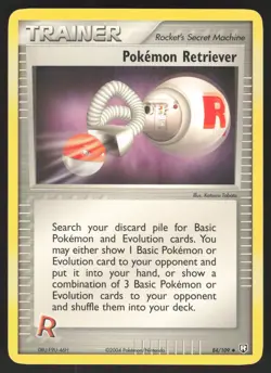 Pokemon Retriever 84/109 Non-holo Uncommon Team Rocket Returns LP - Image 1