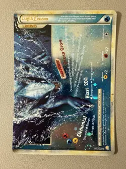 Pokemon 2010 HeartGold SoulSilver 114/123 Lugia Legend (Bottom) Swirl - Image 1