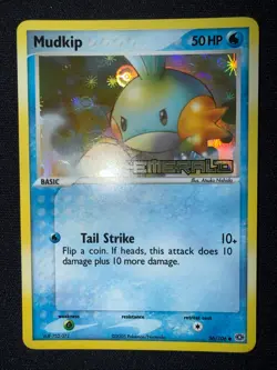 2005 Pokemon Mudkip EX Emerald 56/106 Reverse Holo Foil Stamped LP - Image 1