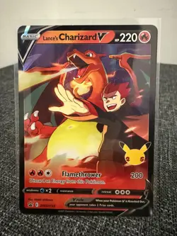 Pokemon Lance's Charizard V Celebrations SWSH133 Black Star Promo Near Mint - Image 1
