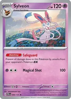 Sylveon 040/131/131 Holo Rare SV: Prismatic Evolutions Pokemon Holo Near Mint - Image 1
