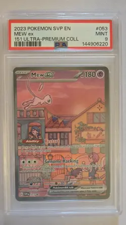 2023 POKEMON SVP EN MEW ex 151 ULTRA-PREMIUM #053 PSA 9 - Image 1