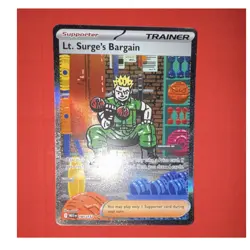 The Pokemon Company Lt. Surge's Bargain ME01 185/132 Full Art Holo ENG - Image 1