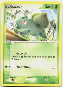 Bulbasaur 46/100 Common Crystal Guardians Pokemon Lightly Played - Image 1