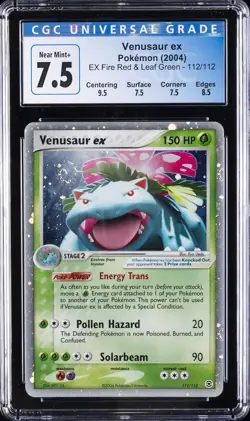 2004 POKEMON EX FIRE RED & LEAF GREEN #112 VENUSAUR EX CGC 7.5 - Image 1