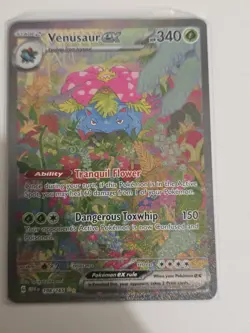 Pokemon TCG Venusaur EX 198/165 SIR Scarlet & Violet 151 NM/M - Image 1